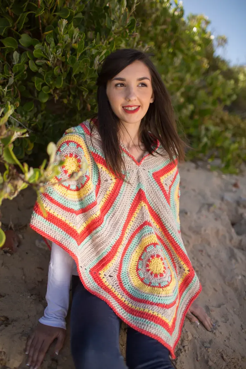 Hippy Hooded Poncho